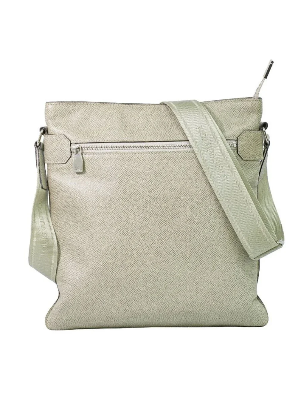 Louis Vuitton LV Taiga Leather Shoulder Bag Pochette Beige Sasha Second